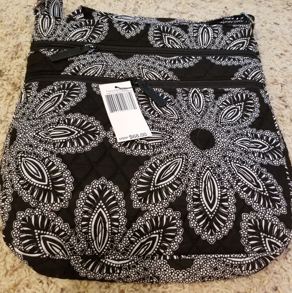 Vera Bradley NWT Triple Zip Crossbody